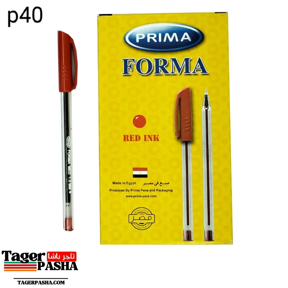 قلم جاف بريما فورما أزرق و أسود و أحمر 24قلم