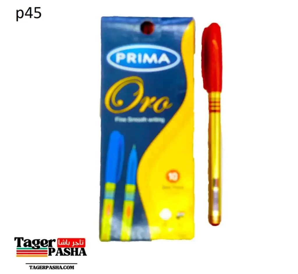 قلم جاف بريما اورو أحمر و أزرق 10أقلام