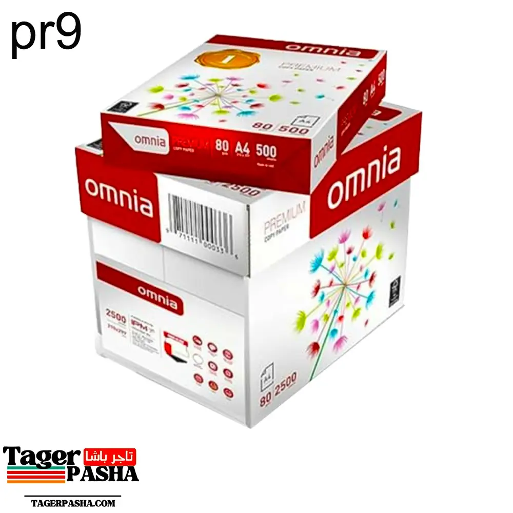 كرتونة ورق تصوير أمنية ٨٠جم A4 ٥ رزم