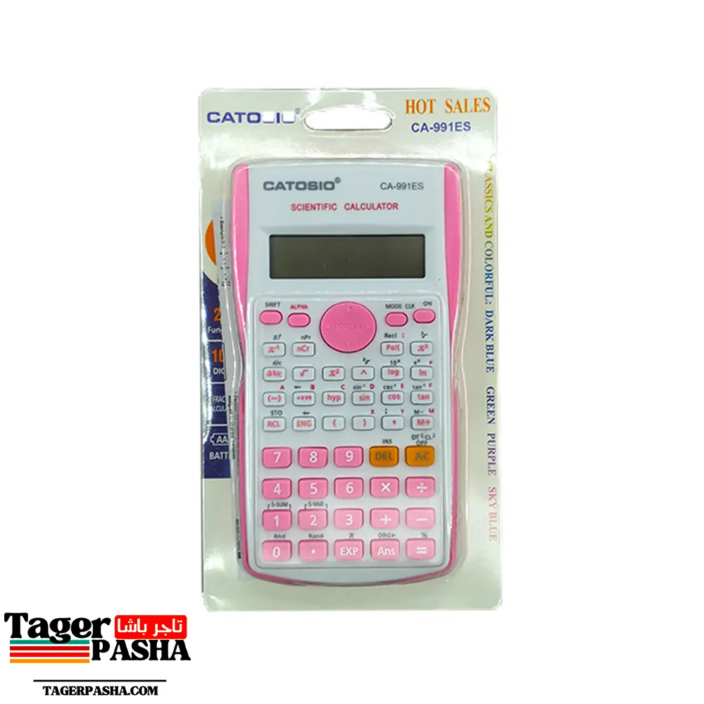 الة حاسبة catsio 991 لون بينك
