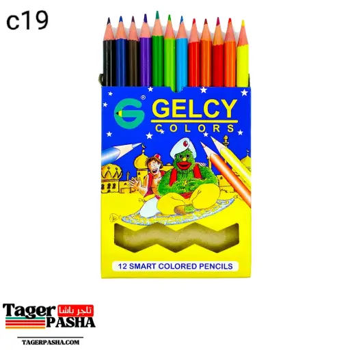 [C19] دستة الوان خشب ١٢ لون جيلسي قصير