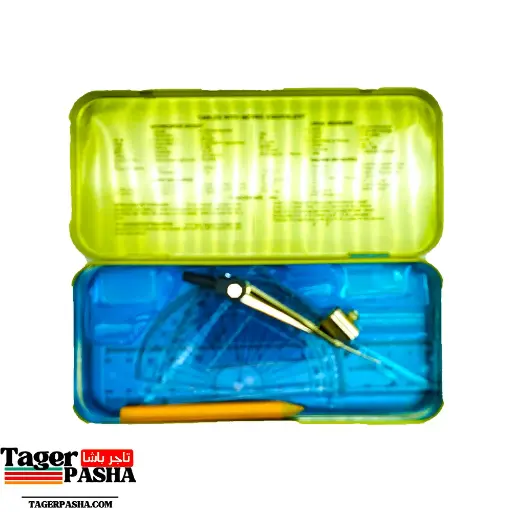 طقم هندسي علبة صاج
