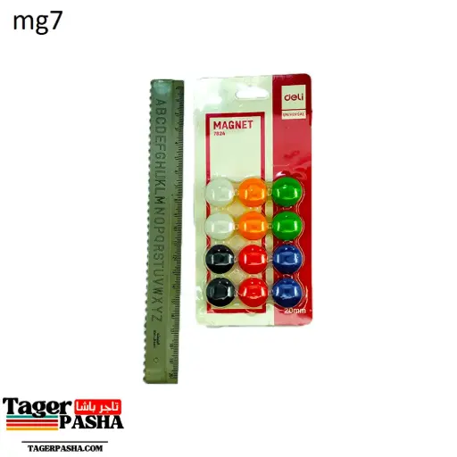 [Mg7] مغناطيس deli 20m  7824 علي كارت 12قطعة