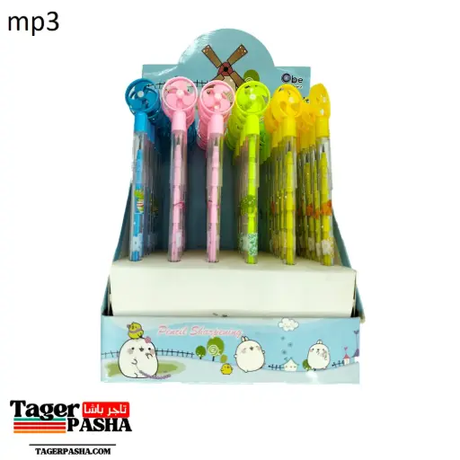 [Mp3] قلم سنون صيني 11سن مروحة استاند 48قلم