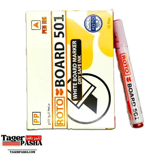 قلم سبورة روتو 501 احمر ١٢ قطعة